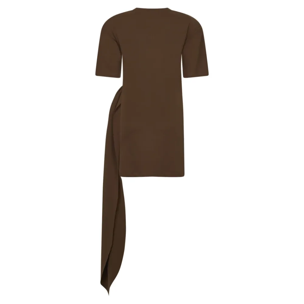Giuseppe Di Morabito Kjoler*Asymmetrisk Draperet Kort Kjole Brun