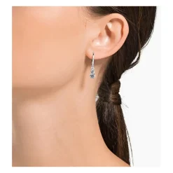 Swarovski Smykker*Attract Hoops Kvinder Rundskåret Hvid Rhodiumbelagt STILLA 5416155 Grå