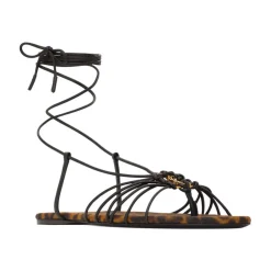 Saint Laurent Sandaler*Babylone Flat Sandal Brun