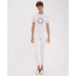 Ines de la Fressange Paris Jeans*Bambus slim fit e bomuldsjeans x Notify Hvid