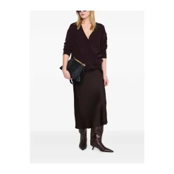 Anine Bing Nederdele*Bar Silk Skirt Brun