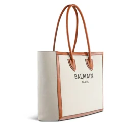 Balmain Indkøbstasker*B-Army 42 Canvas Tote Bag Beige