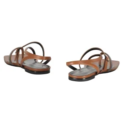 Fabiana Filippi Sandaler*Beaded Leather Sandals Brun