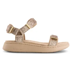 Woden Sandaler*Behagelige tekstilrem sandaler Beige