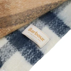 Barbour Tørklæder*Beige Stof Tørklæde med Frynser Multifarvet