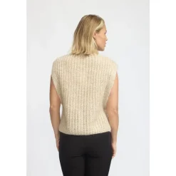 2-Biz Striktrøjer & Sweatere*Strikvest med V-hals Beige