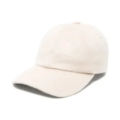 Jacquemus Huer & Kasketter*Uldfilt Broderet Logo Hat Beige
