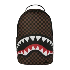 SPRAYGROUND Rygsække*Big Backpack Shark Check Embossed B8232 Brun