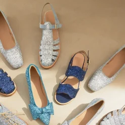 Angulus Sandaler*Glitter Sandal med Ankelrem Blå