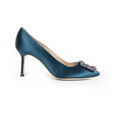 Manolo Blahnik Pumps|Stiletter*Krystal Stilet Hæl Sko Blå