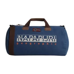 Napapijri Rejsetasker*voksbehandlet bomuldstaske med aftagelig justerbar skulderrem Blå