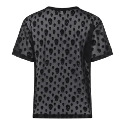 Alexander McQueen T-Shirts*Black Skull Print T-Shirt Sort