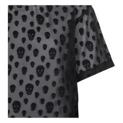 Alexander McQueen T-Shirts*Black Skull Print T-Shirt Sort