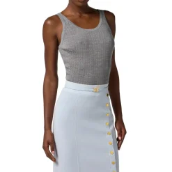 Elisabetta Franchi Bælter*Bælte med hægte og logo Blå