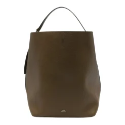 TotêMe Indkøbstasker*Bæltet Tote i Kornet Læder Brun