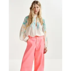 Essentiel Antwerp Bluser & Skjorter*Bluse med blomsterbroderi Hvid