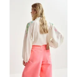 Essentiel Antwerp Bluser & Skjorter*Bluse med blomsterbroderi Hvid