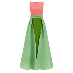 Carolina Herrera Kjoler*Boat Neck Column Gown Multifarvet