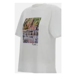 PLAN C T-Shirts*Bomulds T-shirt med Print Hvid