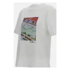 PLAN C T-Shirts*Bomulds T-shirt med print Hvid