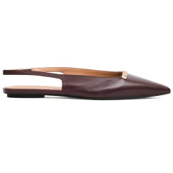 Tod's Ballerina Sko*Bordeaux Slingback Flats Rød