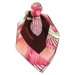 Ferragamo Tørklæder*Brezza Print Silke Twill Tørklæde Multifarvet