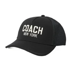 Coach Huer & Kasketter*Broderet Logo Trucker Hat Cap Sort