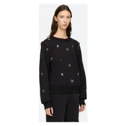 Sea NY Sweatshirts*Broderet Maja Sweater Sort