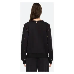 Sea NY Sweatshirts*Broderet Maja Sweater Sort