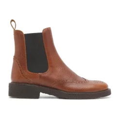 Angulus Chelsea Boots*Brogue Chelsea Støvle - Cognac/ Brun