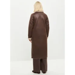 Cesare Gaspari Frakker*Faux Reversible Shearling Lang Frakke Brun