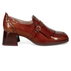 Hispanitas Pumps*læder mokkasin med frynsedetaljer Brun