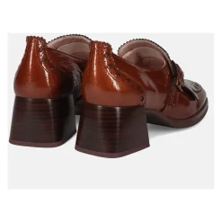 Hispanitas Pumps*læder mokkasin med frynsedetaljer Brun