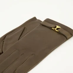 Ami Paris Handsker*Læderhandsker Unisex Model Brun