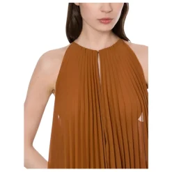 Philosophy di Lorenzo Serafini Kjoler*Polyester Jumpsuit Asymmetrisk Hem Brun