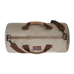 Napapijri Rejsetasker*Brun voksbehandlet bomuld weekendtaske med skulderrem Grå