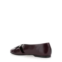 ALOHAS Ballerina Sko*Burgundy Læder Ballet Flats Rød