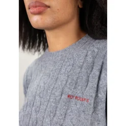 Roy Roger's Striktrøjer & Sweatere*Cable Pullover Grå