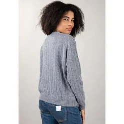 Roy Roger's Striktrøjer & Sweatere*Cable Pullover Grå