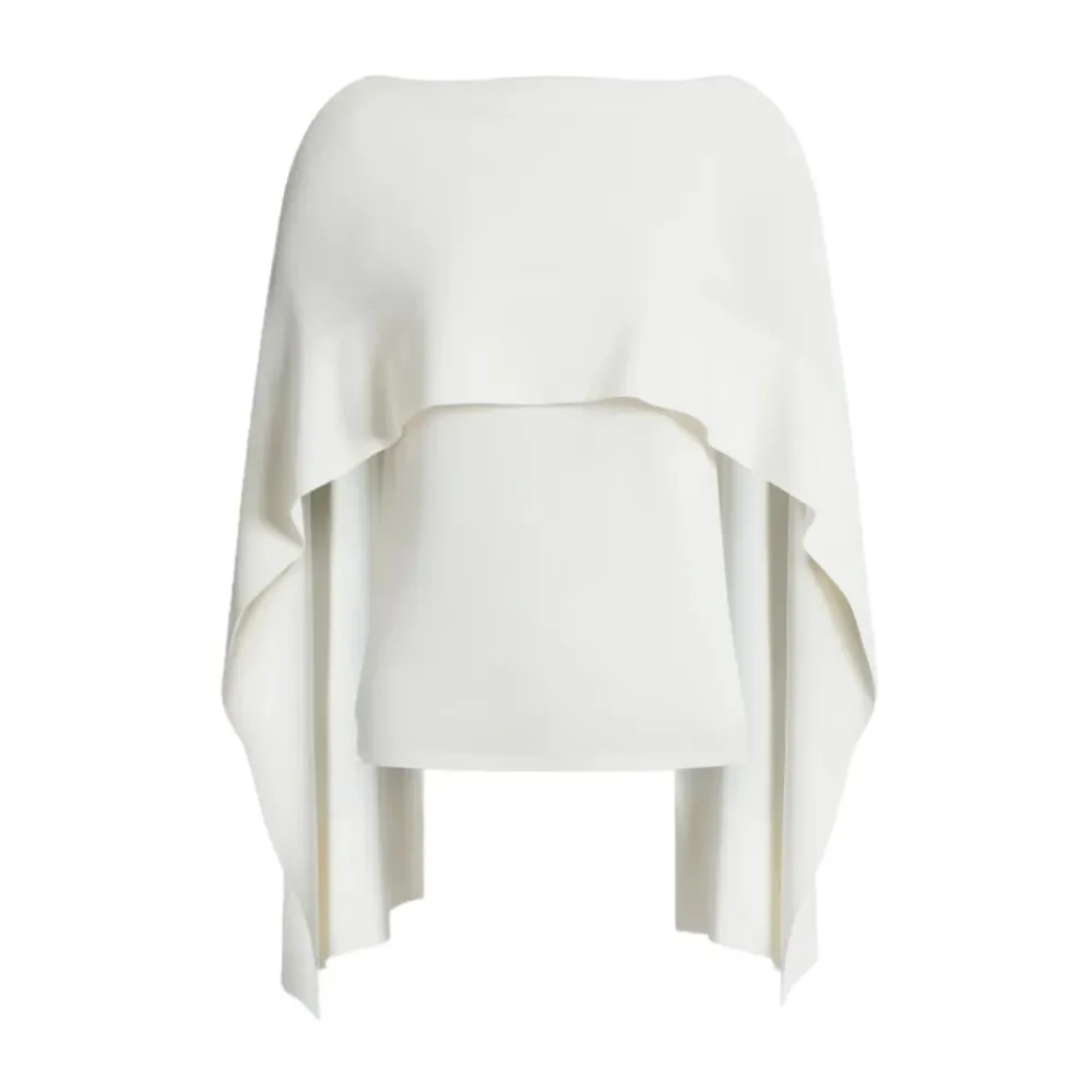 Alberta Ferretti Bluser & Skjorter*Cape Shirt Hvid