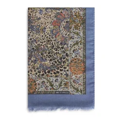 Etro Tørklæder*Cashmere-blend tørklæde med Paisley- og dyremotiv Multifarvet