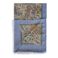 Etro Tørklæder*Cashmere-blend tørklæde med Paisley- og dyremotiv Multifarvet