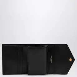 Saint Laurent Punge & Kortholder*Cassandre Matelassé Multi-Foldet Tegnebog Sort