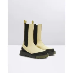 Off White Chelsea Boots*Chelsea-støvler med svampeeffekt-sål Beige