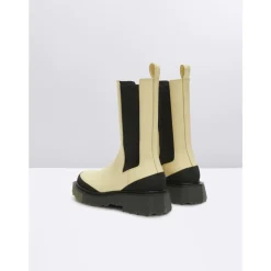 Off White Chelsea Boots*Chelsea-støvler med svampeeffekt-sål Beige
