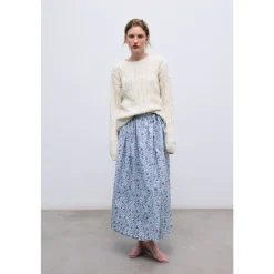 The New Society Nederdele*Cloe Long Skirt Blå