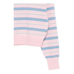 Guest In Residence Striktrøjer & Sweatere*Collegiate Stripe Cashmere Polo Pink