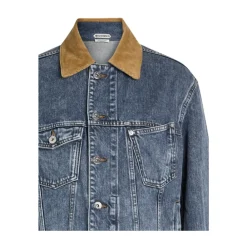 JW Anderson Jakker*Corduroy Collar Denim Jacket Blå