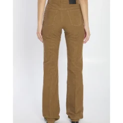 Saint Laurent Jeans*Corduroy Flare Pants Beige