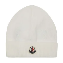 Moncler Huer & Kasketter*Cotton Beanie Hvid